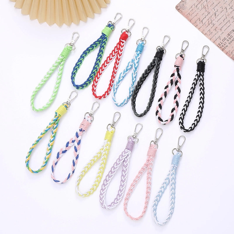 Minimalist Color Block Cotton Polyester Knitting Mobile Phone Chain