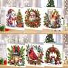 6PCS Diamond Painting Christmas Greeting Cards Congratulations Cards
