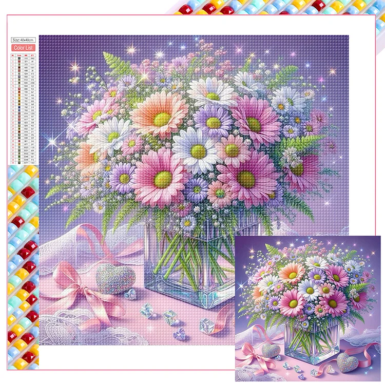 Full Square Diamond Painting - Flowers And Grass 40*40CM