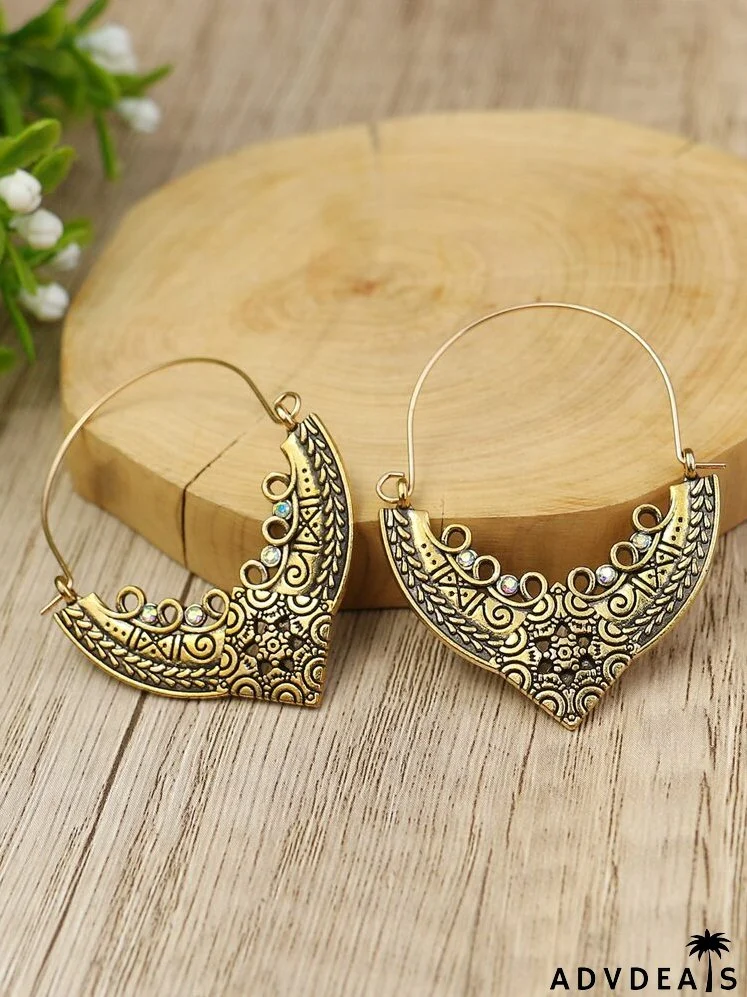 Textured Metal Hoop Earrings