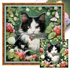 Flowers And Cats-11CT Stamped Cross Stitch 50*50cm/19.69*19.69in