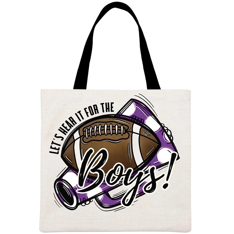 Let's Hear It for the Boys Printed Linen Bag-Annaletters