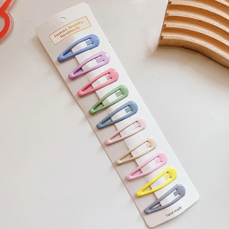 Sweet BB Clip Cream Color Broken Hair Headdress Oil Drop Cute Hair Clip Children’s Bangs Paint Edge Clip Candy Color