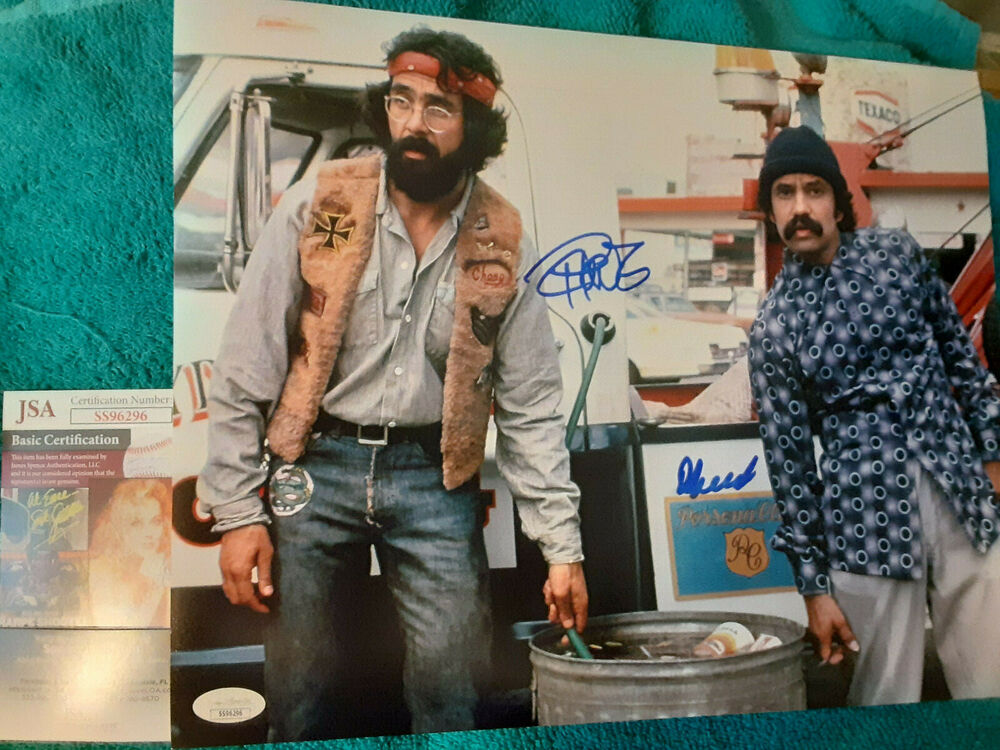 CHEECH AND CHONG 11x14 Autographed color Photo Poster painting JSA CERTIFIED