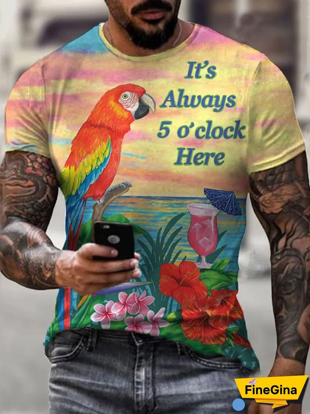 Men's It's always 5 o'clock here T-shirt