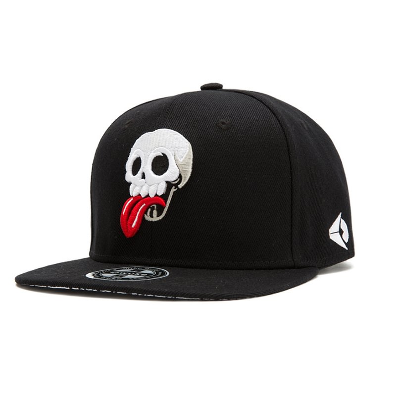 Techwear Fashion Skull Embroidery Baseball Cap