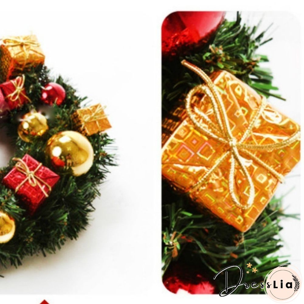 Christmas Decorations 30Cm Christmas Wreath Artificial Wreath Door Hanging Window Props Background Christmas Tree Accessories