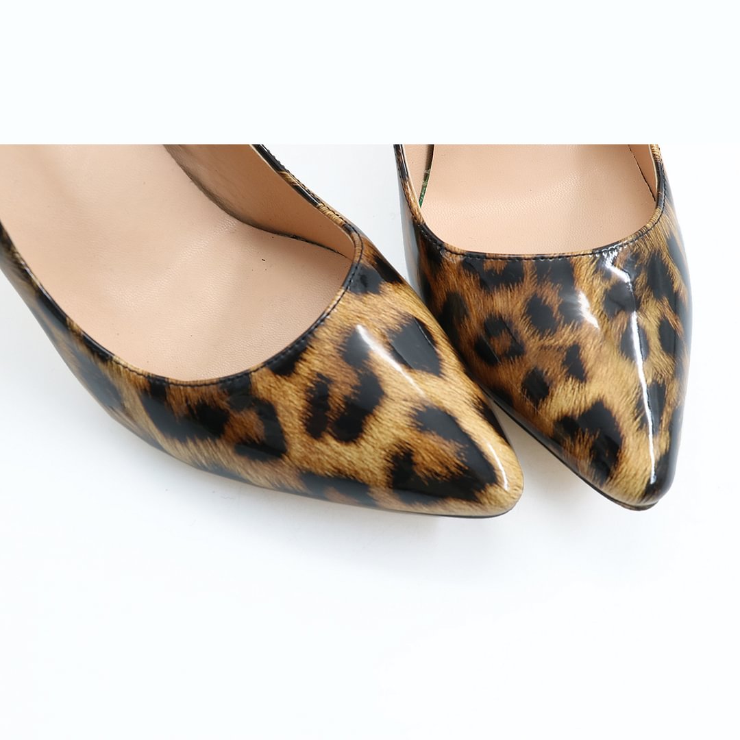 4" Fashion Point Toe Heels Party Daily Patent Pumps-MERUMOTE