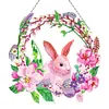 5D DIY Special Shaped Diamond Painting Easter Egg Bunny Festival Hanging With Lamp String Kit
