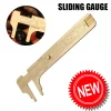 100mm Mini Brass Sliding Gauge Vernier Caliper Ruler Pocket Measuring Ruler Tool
