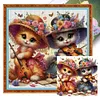 (Multi-Style) Flowers Cats-11CT Stamped Cross Stitch 50*50cm/19.69*19.69in tapestrymarket