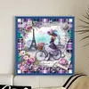 Girl Under Eiffel Tower-11CT Stamped Cross Stitch 40*40cm/15.75*15.75in tapestrymarket