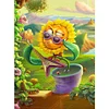 (45*60cm)Funny Sunflower - Full Square Drill Diamond Painting