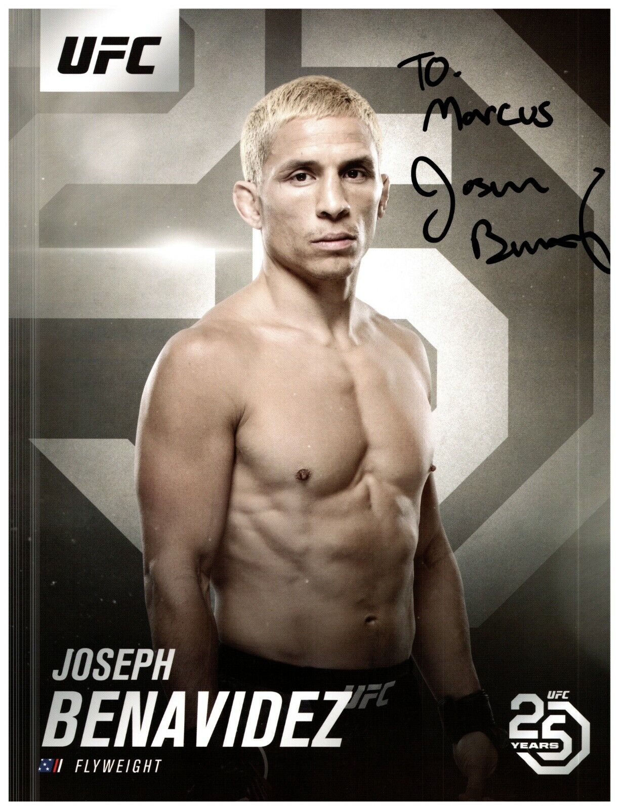 ~~ JOSEPH BENAVIDEZ Authentic Hand-Signed UFC FIGHTER