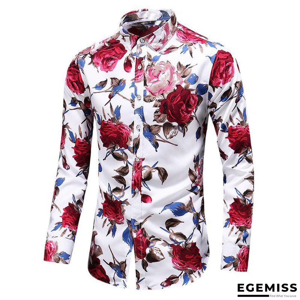 Men's Fashion Casual Plus Size Lapel Print Shirts | EGEMISS