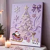 (40x50cm)DIY Pearl Painting Framed Pink Xmas CHandmade Pearl Material Art Kit Living Room Decor