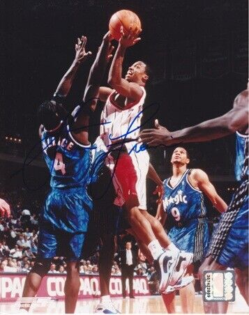 Steve Francis Signed - Autographed Houston Rockets 8x10 inch Photo Poster painting + RDM COA