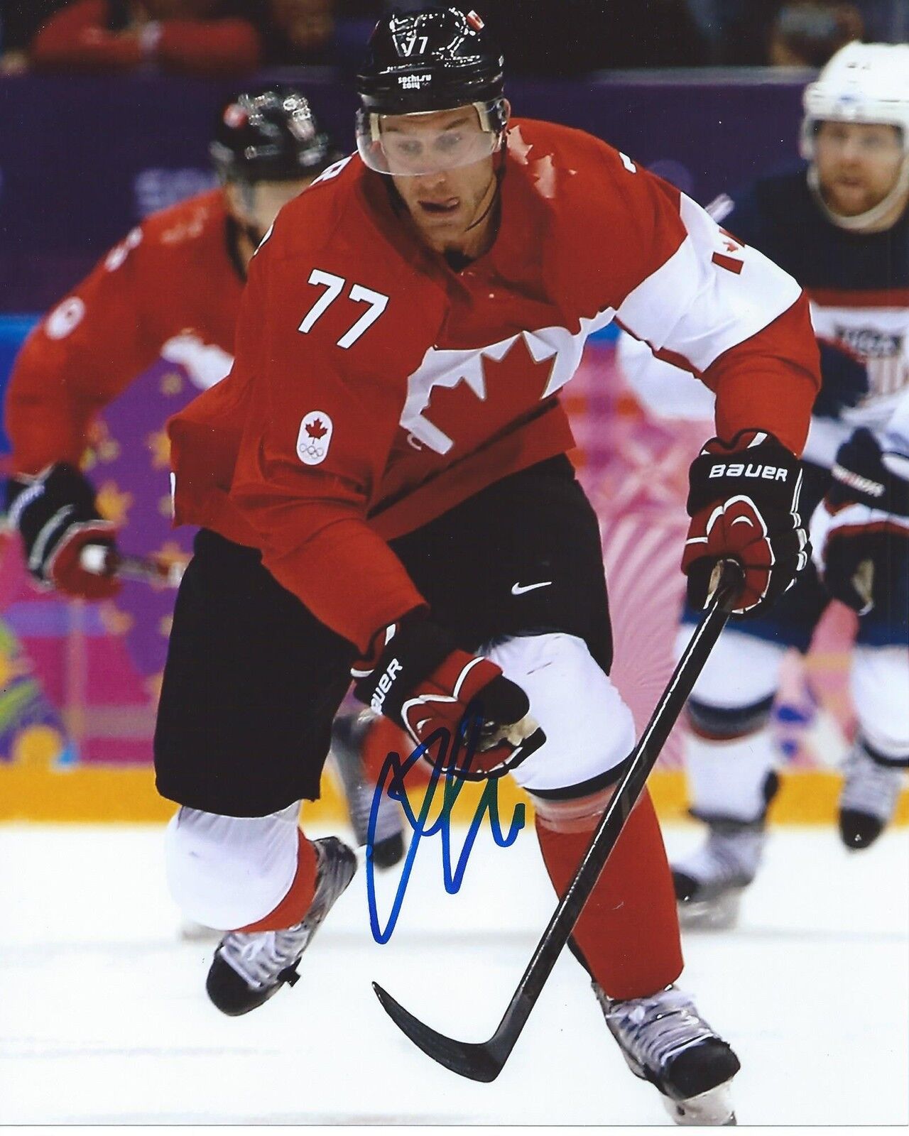 Jeff Carter Signed 8x10 Photo Poster painting Team Canada 2014 Sochi Olympics Autographed COA