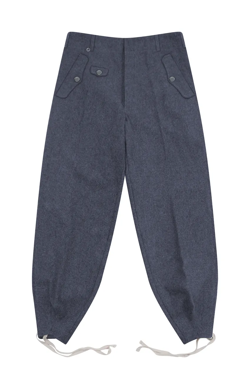   Luftwaffe German Fallschirmj&auml;ger M43 Blue Grey Wool Jump Trousers German-Uniform