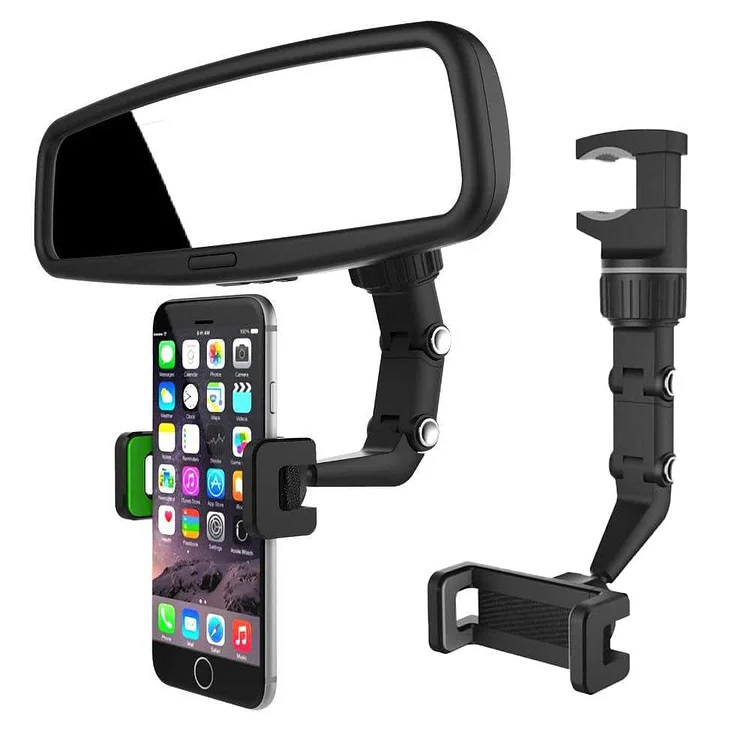 Multifunctional Rear View Mirror Phone Holder