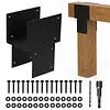 [US Local Warehouse] 2 Pack Pergola Brackets 6x6 (Actual 5.5x5.5in) Posts Caps Tie Brackets Galvanized Steels Gazebo Hardware Kit for Gazebos Deck & Porch Post To Beam