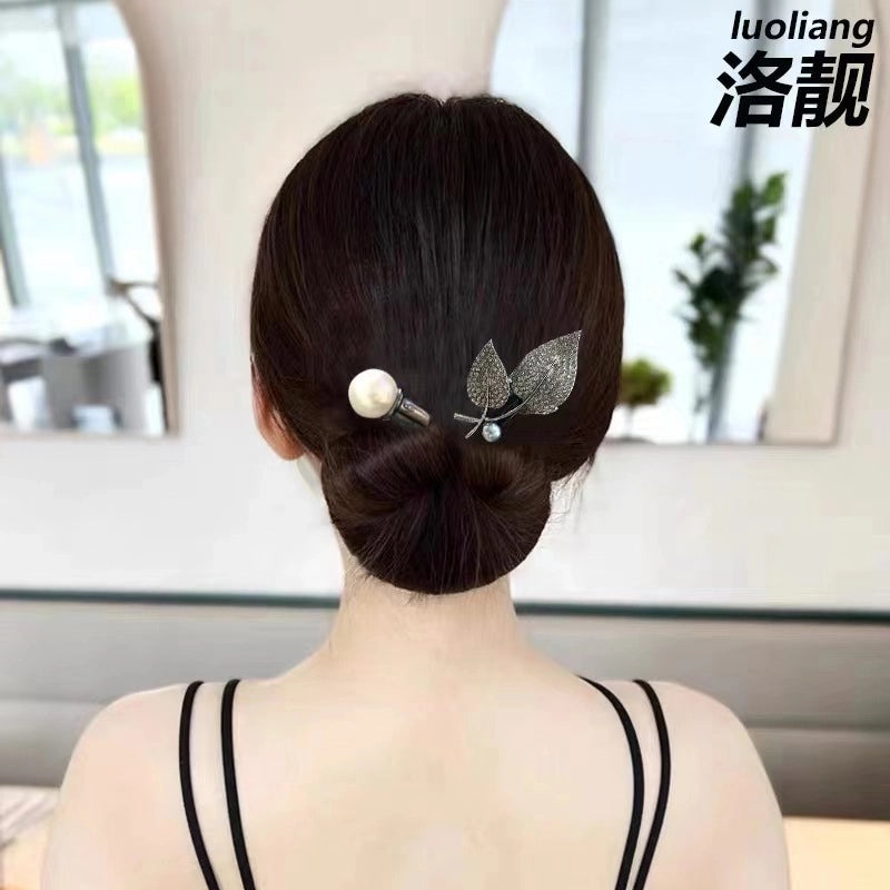 Women’s Minimalist Peacock Feather Flower Alloy Plating Inlay Rhinestones Hair Band