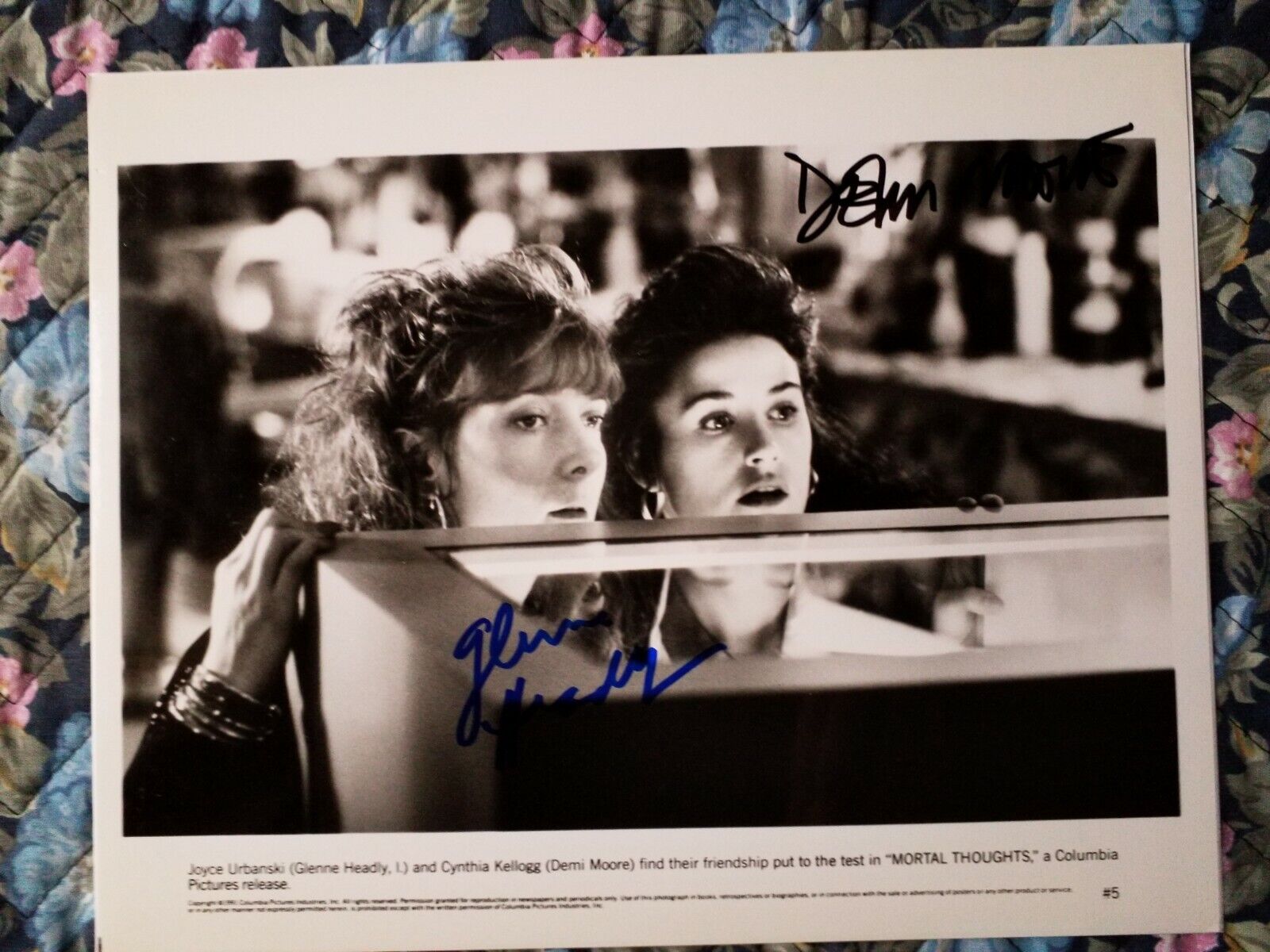 DEMI MOORE & GLENNE HEADLY Signed AUTOGRAPH 8 x 10 Photo Poster painting