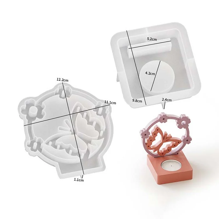 Creative Decoration Candle Holder Silicone Molds Set CrazyMold