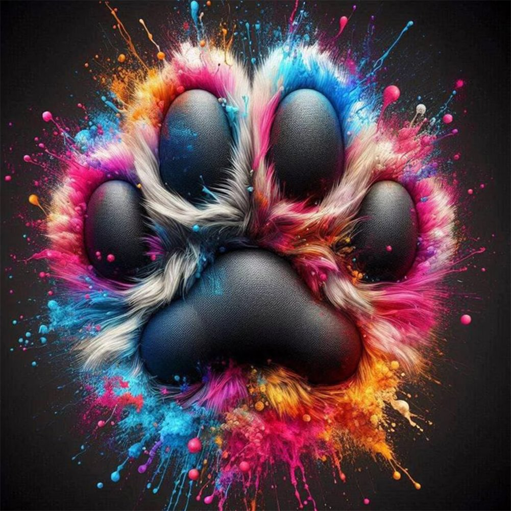 Dog Paw- Paint by Numbers -30*30cm/40*40cm
