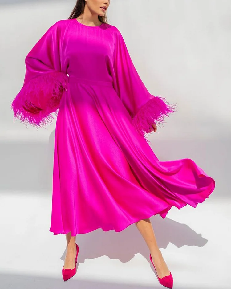 Elegant feather dress