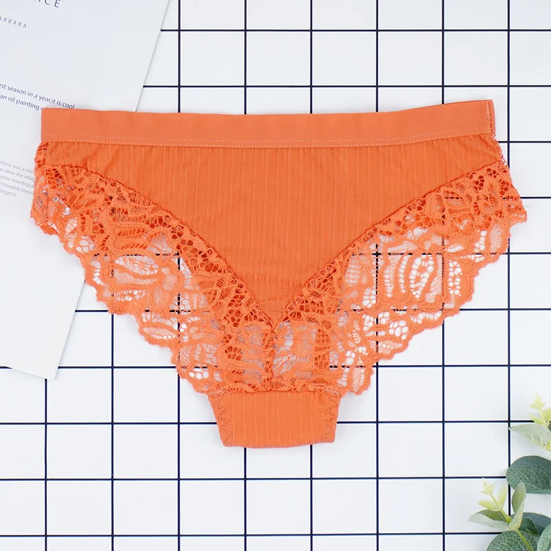 Billionm Fashion Underwear Women Lace Panties Ladies Sexy Seamless Mid Rise Briefs S-XXL Solid Color Panty Female Underwear