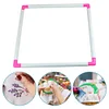 (US Only)Square Embroidery Hoop Handheld Cross Stitch Frame Plastic Clip Frame (40x40cm)