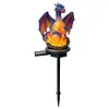 Resin Guardian Solar Garden Stake Light Waterproof Outdoor Figurine