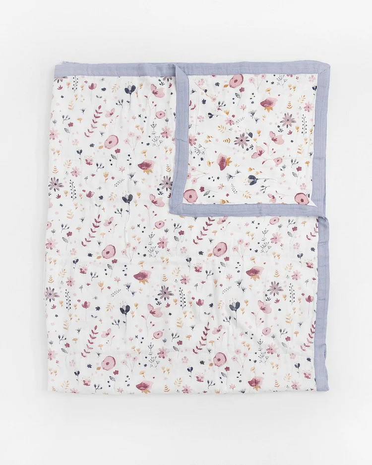 Deluxe Muslin Quilted Throw - Fairy Gardens