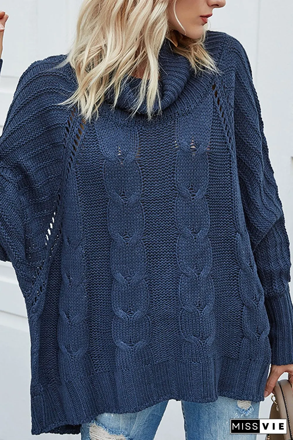 Bat Sleeve Turtleneck Sweater