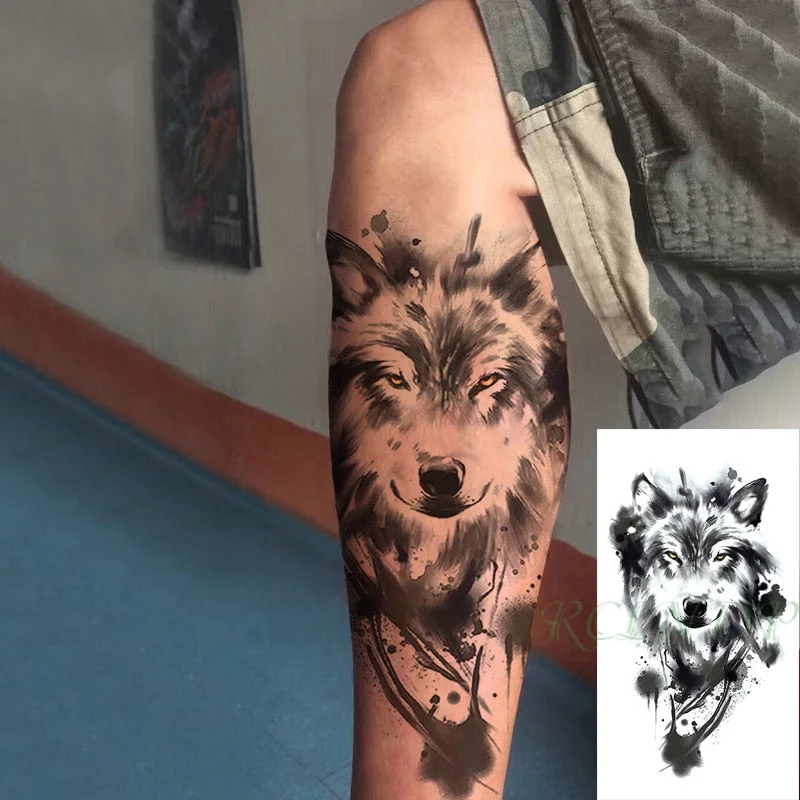 Waterproof Temporary Tattoo Sticker protector of Ancient Egypt Egyptian totem Anubis fake tatto flash tatoo for men women girl