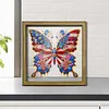 Diamond Painting Special Shaped Drill Independence Day Butterfly With Frame(8.46x8.46inch)
