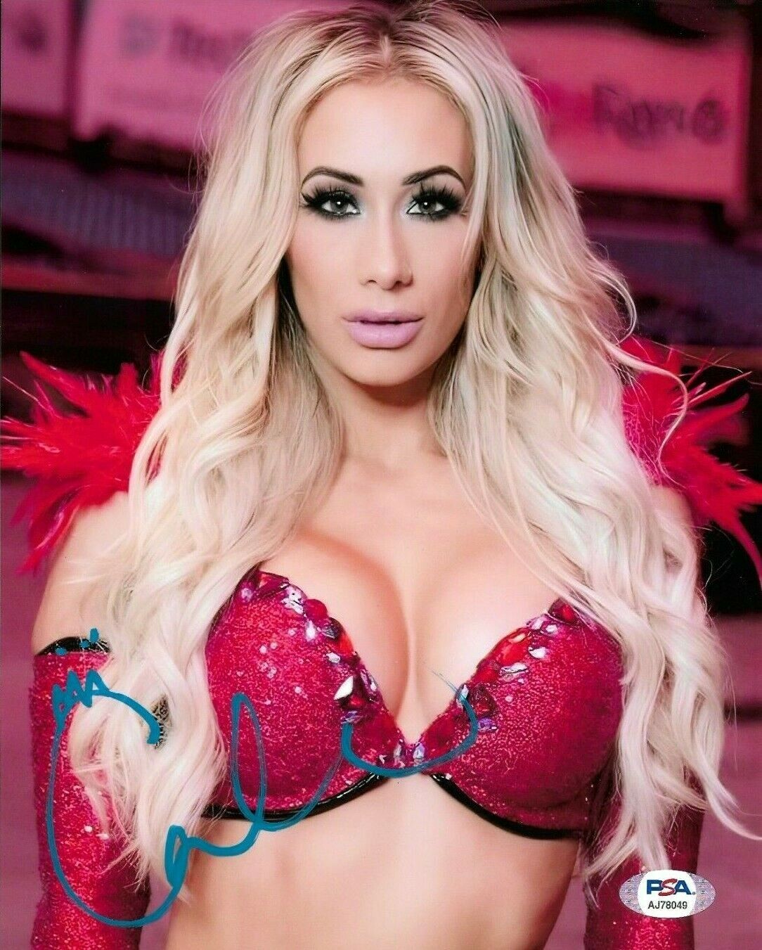 WWE CARMELLA HAND SIGNED AUTOGRAPHED 8X10 Photo Poster painting WITH PROOF AND PSA DNA COA 75