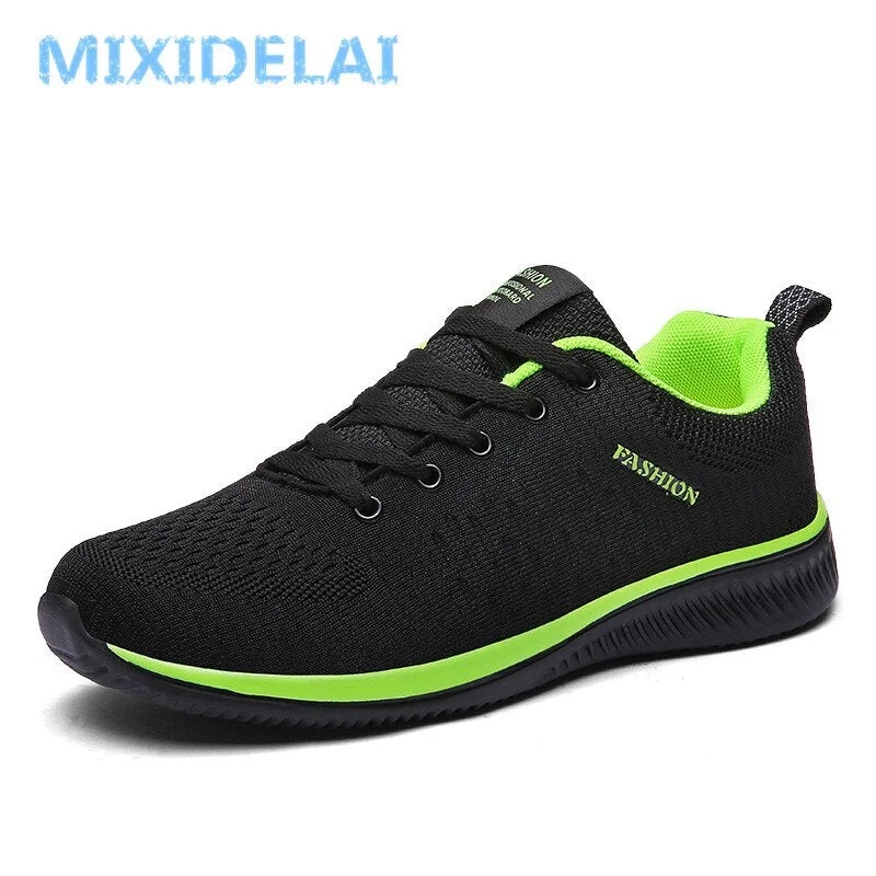 MIXIDELAI New Mesh Men Casual Shoes Lac-up Men Shoes Lightweight Comfortable Breathable Walking Sneakers Tenis Feminino Zapatos
