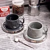 Chic Porcelain Coffee Cups With Silver Finish