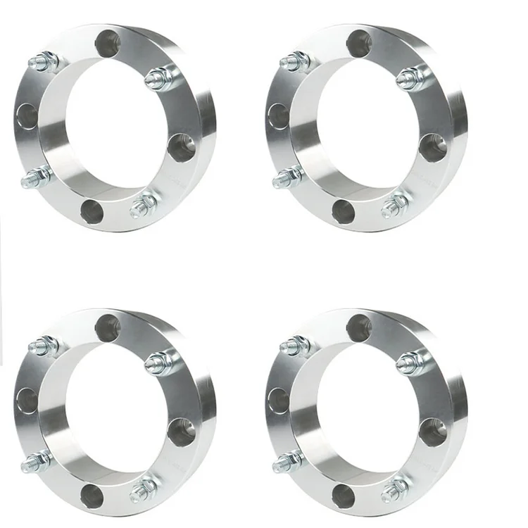SEBLAFF 4 Pack Silver 2in 4 x 156mm Wheel Flange Spacers Adapters 131mm Hub Bore & M12 x 1.5 Studs