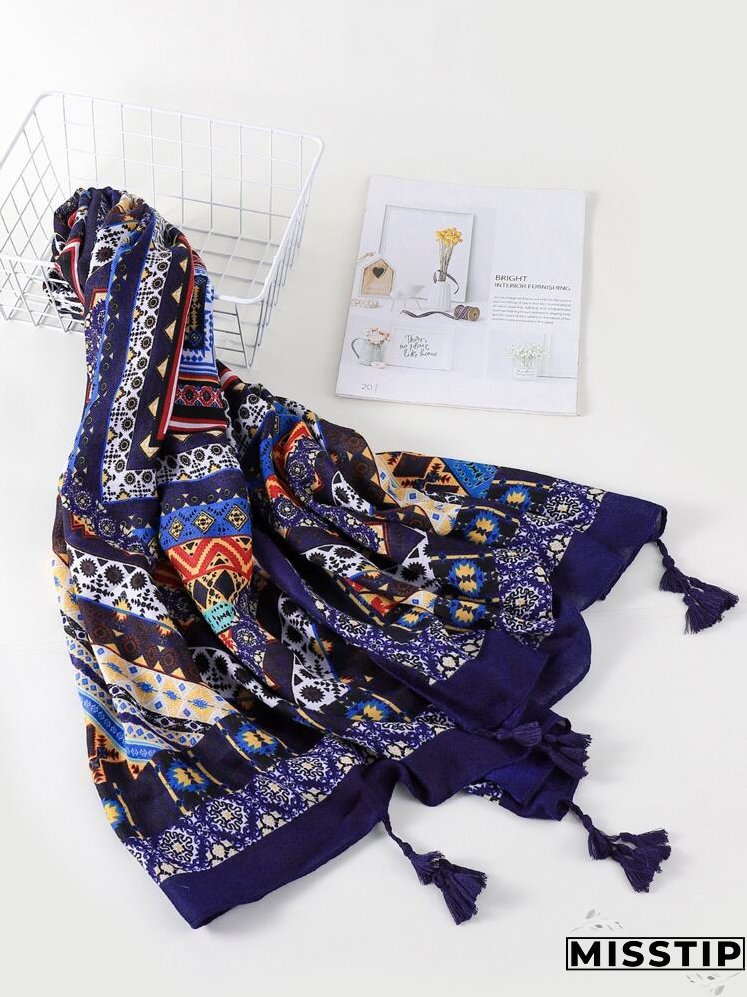 Geometric Print Scarf