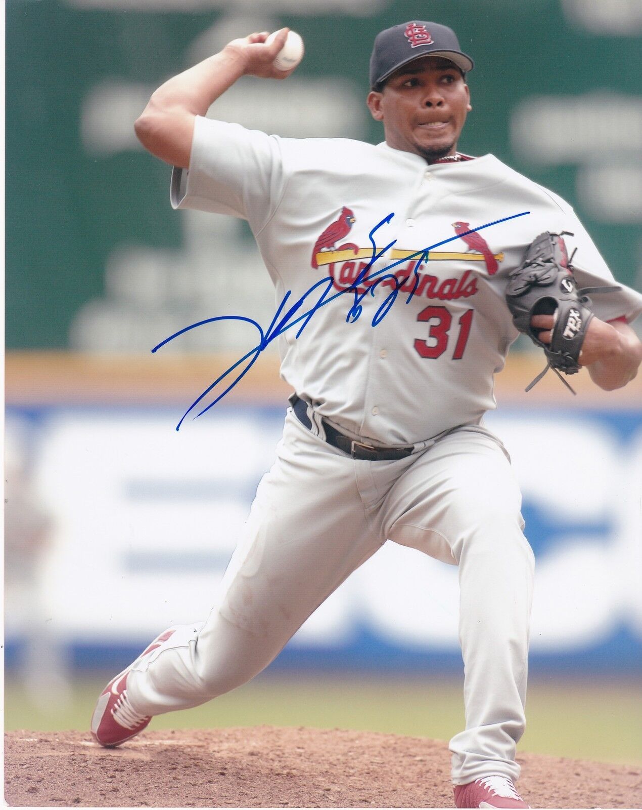 JORGE SOSA ST. LOUIS CARDINALS ACTION SIGNED 8x10