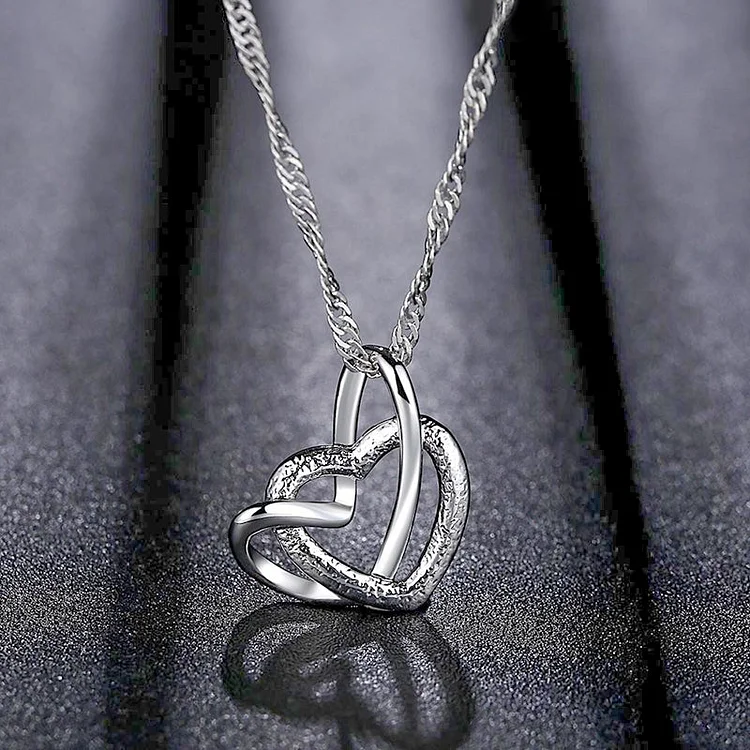 For Love - S925 We Are Connected Heart to Heart Necklace
