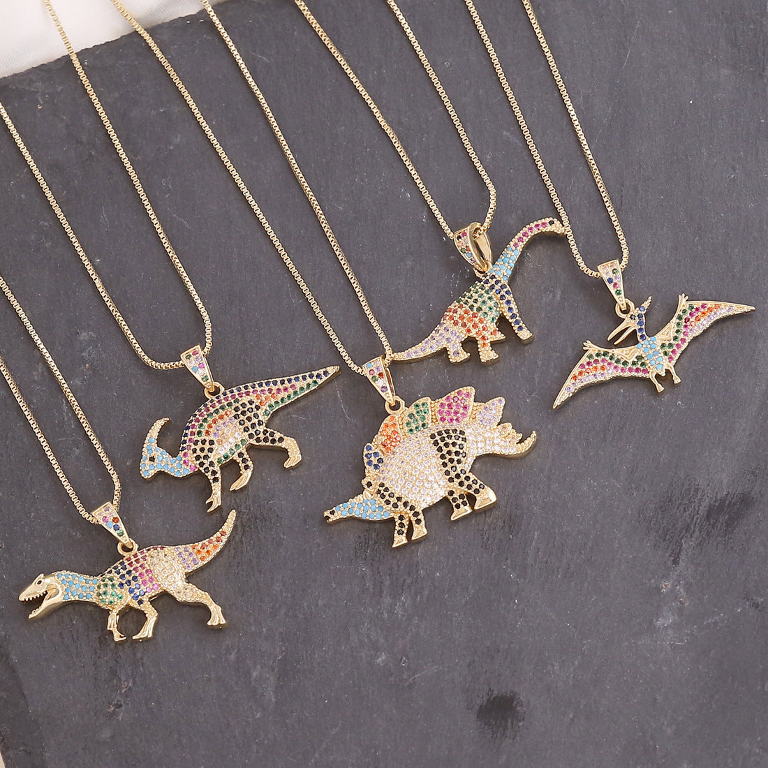 Unisex Metal Dinosaur Copper Electroplating Pendants