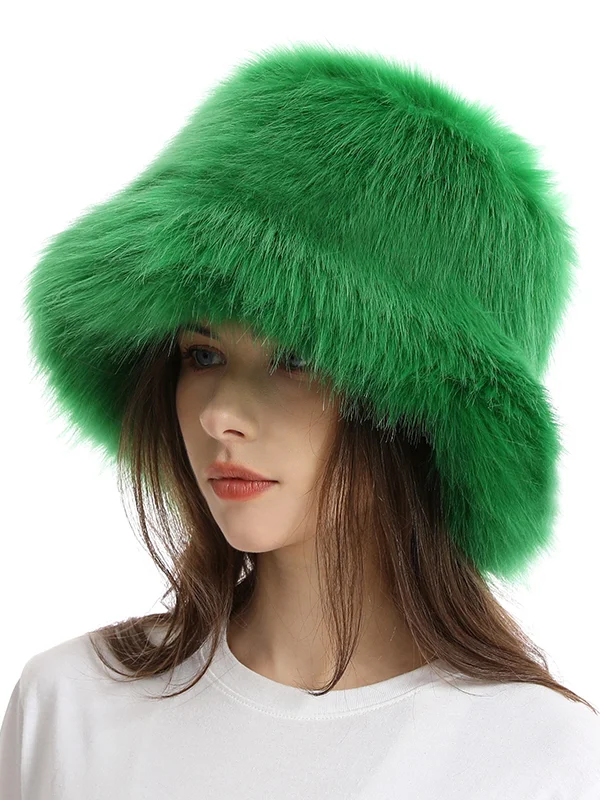 Keep Warm Solid Color Bucket Hat