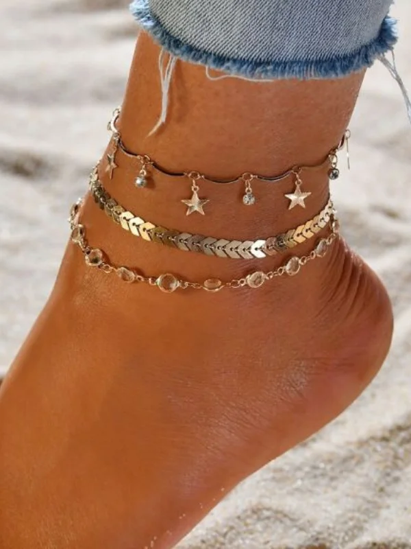 Bohemian Anklet 3-piece Set