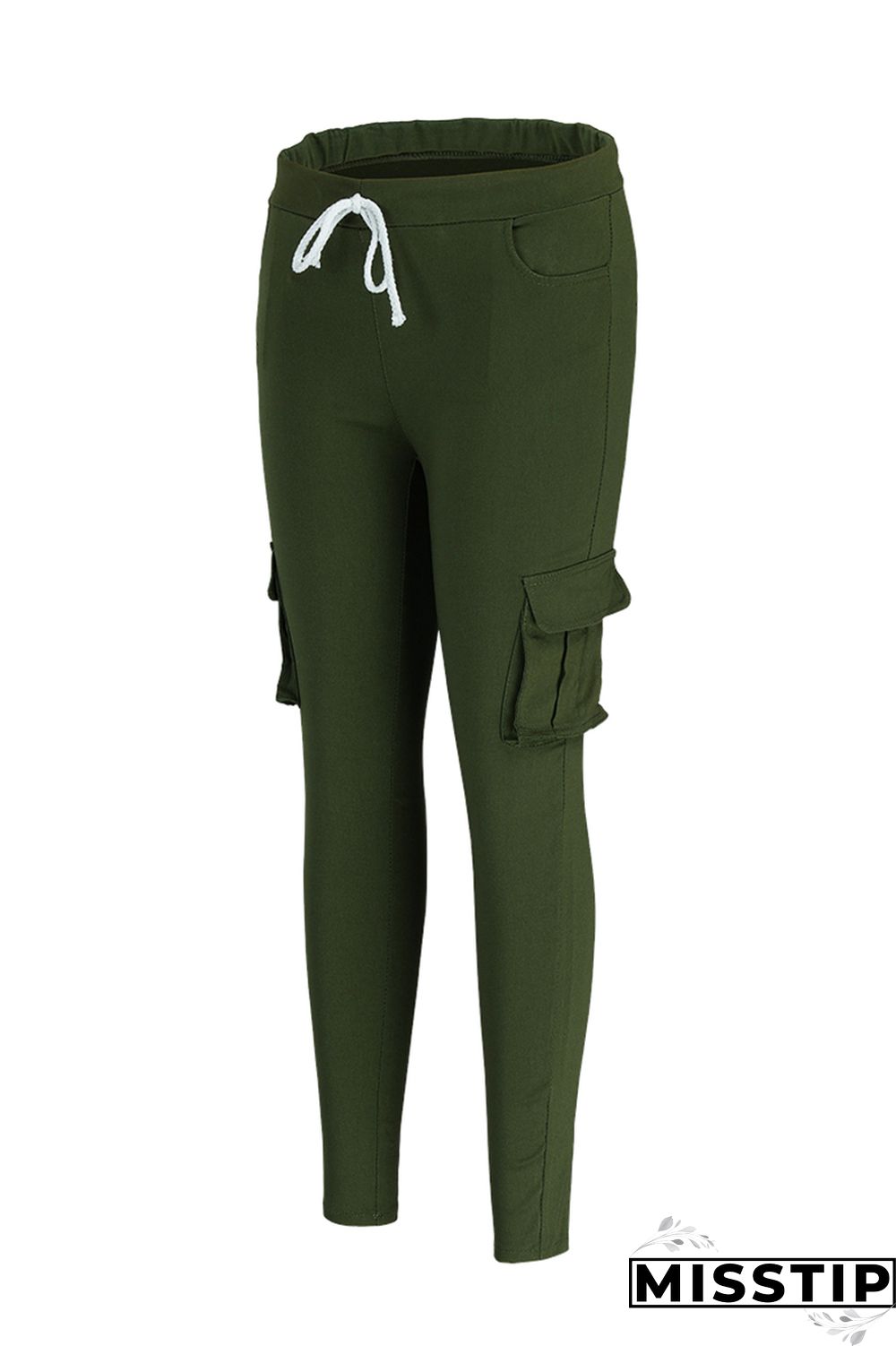 Light Coffee Fashion Casual Solid Basic Regular Mid Waist Trousers