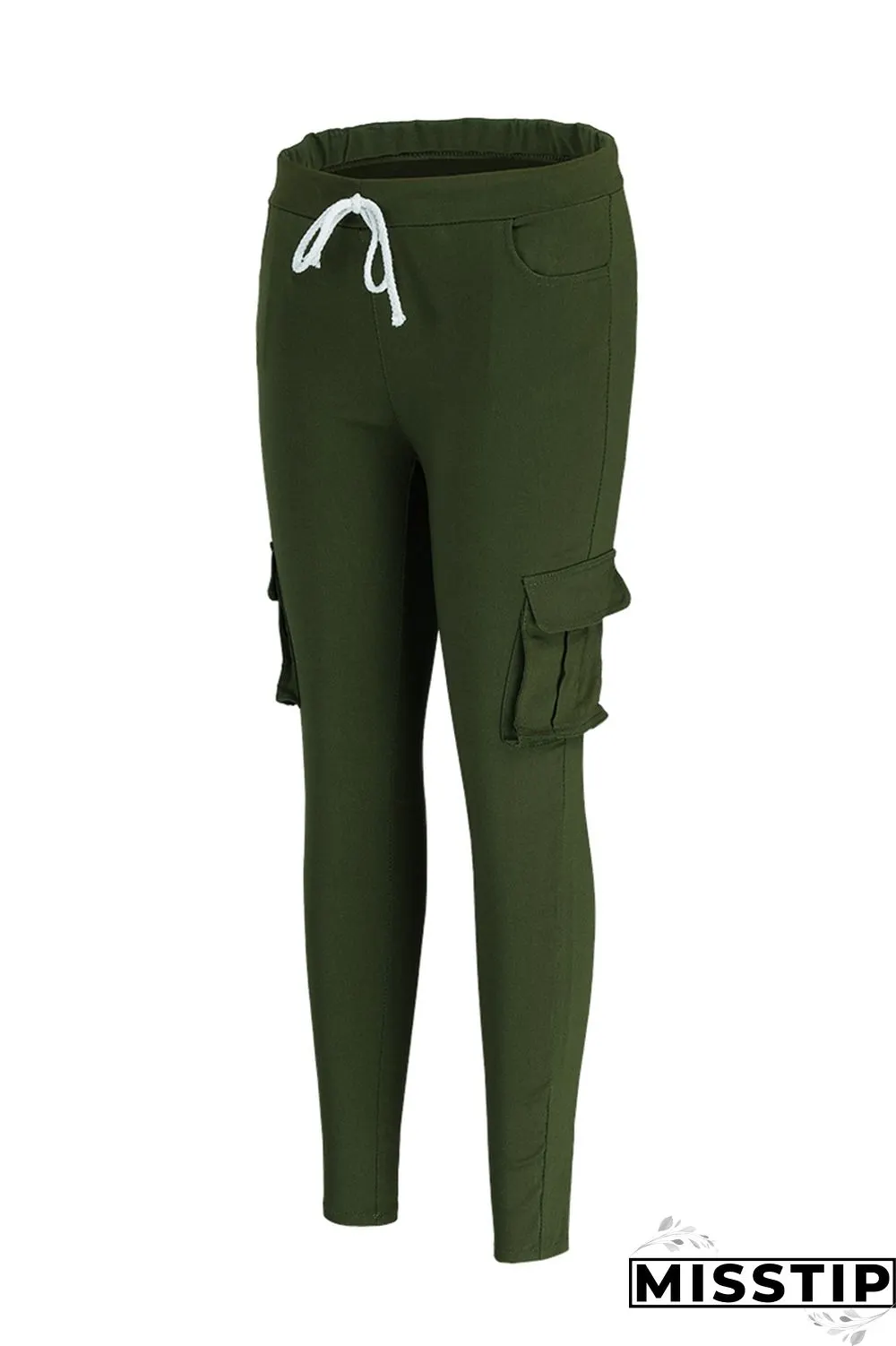 Light Coffee Fashion Casual Solid Basic Regular Mid Waist Trousers