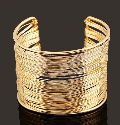 Heavy Metal Texture Open Wire Bracelet